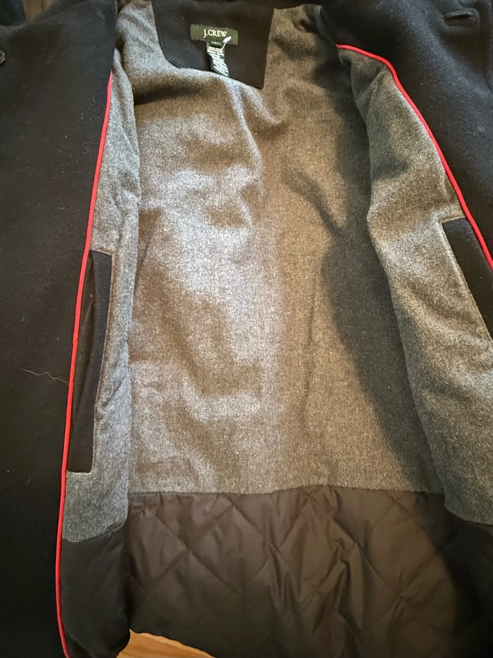 Men’s J.Crew Black Single-breasted Wool-Blend Car Coat